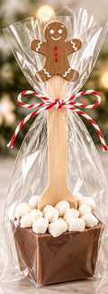 Milk chocolate hot cocoa spoon