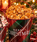 Peanut brittle in a plaid holiday bucket (CT12)